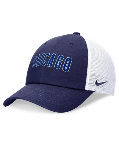 Nike Men's  Royal Chicago Cubs Evergreen Wordmark Trucker Adjustable Hat
