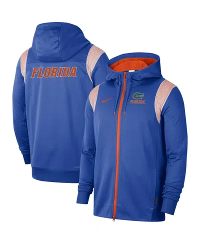 Nike Men's  Royal Florida Gators 2022 Sideline Lockup Performance Full-zip Hoodie Jacket