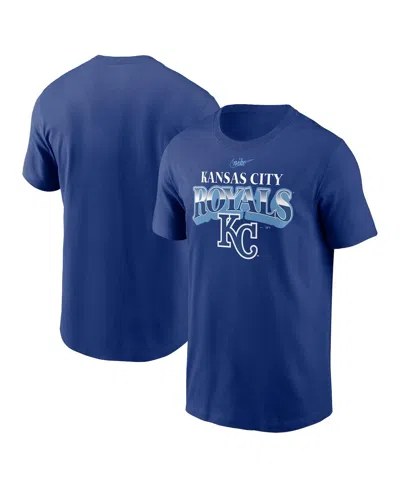 Nike Men's  Royal Kansas City Royals Cooperstown Collection Rewind Arch T-shirt