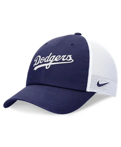 Nike Men's  Royal Los Angeles Dodgers Evergreen Wordmark Trucker Adjustable Hat