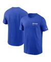Nike Men's  Royal Los Angeles Rams Infograph Lockup Performance T-shirt In Royal