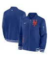 NIKE MEN'S NIKE ROYAL NEW YORK METS AUTHENTIC COLLECTION FULL-ZIP BOMBER JACKET