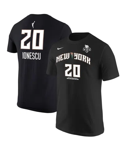 Nike Men's  Sabrina Ionescu Black New York Liberty Explorer Edition Name And Number T-shirt
