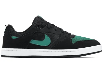 Pre-owned Nike Men's  Sb Alleyoop Mystic Green Sneakers In Black/white