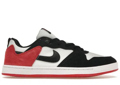 Pre-owned Nike Men's  Sb Alleyoop Toe Sneakers In Black/white/university Red In Multi