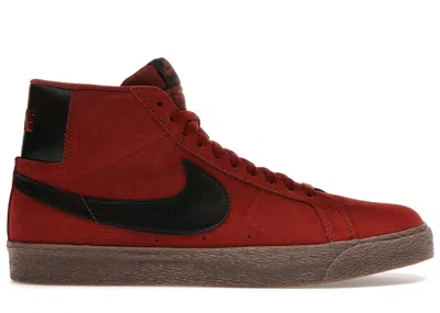 Pre-owned Nike Men's  Sb Blazer Mid Sneakers In Oxen Brown/gum Dark Brown