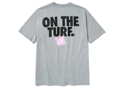 Pre-owned Nike Men's  Sb Born X Raised On The Turf Tee Shirt In Heather Grey In Gray