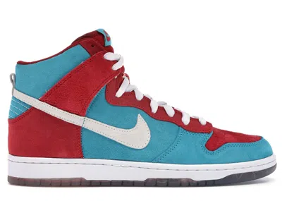 Pre-owned Nike Men's  Sb Dunk High Bloody Gums Sneakers In Varsity Red/white In Multi