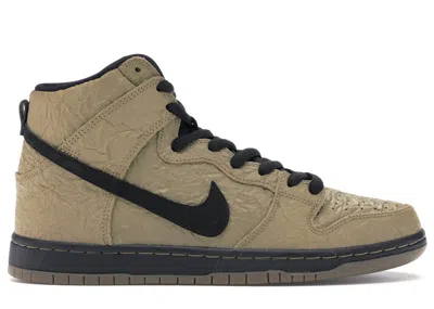 Pre-owned Nike Men's  Sb Dunk High Brown Bag Sneakers In Filbert/black/gum Dark Brown In Multi