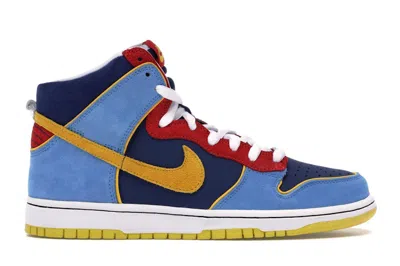 Pre-owned Nike Men's  Sb Dunk High Pacman Sneakers In Blue Frost/midwest Gold In Multi