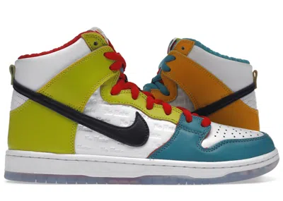 Pre-owned Nike Men's  Sb Dunk High Pro Froskate All Love Sneakers In White/metallic Gold/university Red In Multi