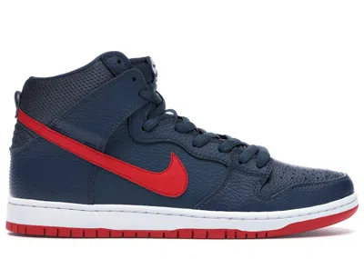 Pre-owned Men's  Sb Dunk High Sneakers In Squadron Blue/white/university Red from StockX