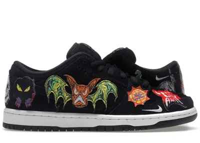 Pre-owned Nike Men's  Sb Dunk Low Pro Qs Neckface Sneakers In Black/white/