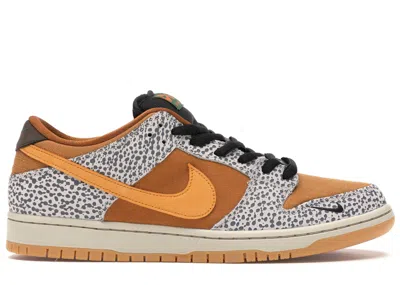 Pre-owned Nike Men's  Sb Dunk Low Safari Sneakers In Black/orange/cement Grey In Multi