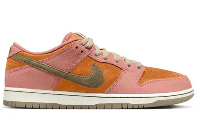 Pre-owned Nike Men's  Sb Dunk Low Sneakers In Red Stardust/neutral Olive/monarch