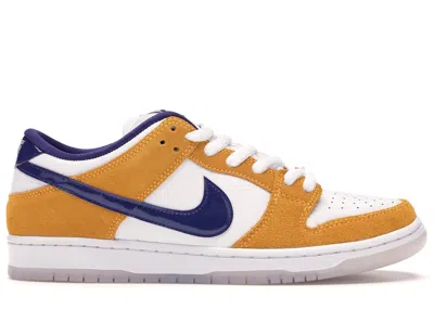 Pre-owned Nike Men's  Sb Dunk Low Sneakers In White/regency Purple/laser Orange In Multi