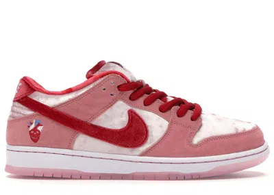 Pre-owned Nike Men's  Sb Dunk Low Strangelove Skateboards Sneakers In Pink/red/white In Multi
