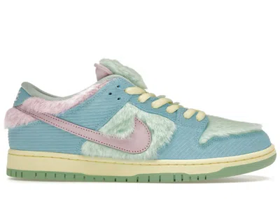 Pre-owned Nike Men's  Sb Dunk Low Verdy Visty Sneakers In Blue Gaze/light Arctic Pink/bicycle Yellow In Multi