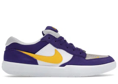 Pre-owned Nike Men's  Sb Force 58 Amarillo Sneakers In Court Purple/white In Multi