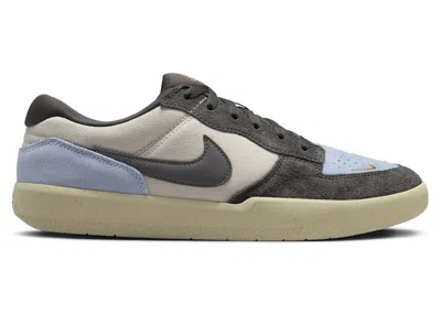 Pre-owned Nike Men's  Sb Force 58 Medium Ash Sneakers In Light Orewood Brown/psychic Blue/flax