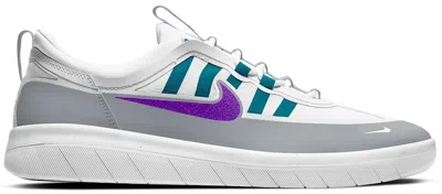 Pre-owned Nike Men's  Sb Nyjah Free 2 Grape Sneakers In Light Smoke Grey/emerald