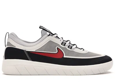Pre-owned Nike Men's  Sb Nyjah Free 2 Spiridon Sneakers In Black/metallic Silver