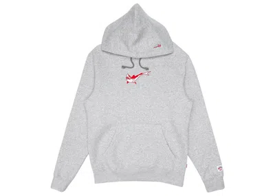 Pre-owned Nike Men's  Sb Orange Label X Oski Fleece Skate Hoodie In Grey Heather In Gray