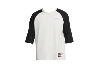 Pre-owned Nike Men's  Sb X Mlb Skate Raglan T-shirt In Grey Heather/black