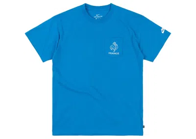 Pre-owned Nike Men's  Sb X Parra France Federation Kit T-shirt In Neptune Blue/white