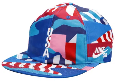 Pre-owned Nike Men's  Sb X Parra Usa Federation Kit Skate Cap In Brave Blue/white In Multi