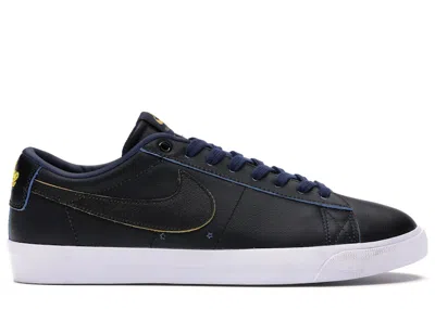 Pre-owned Nike Men's  Sb Zoom Blazer Low Gt Nba Warriors Sneakers In Black/amarillo In Multi