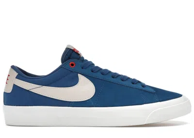 Pre-owned Nike Men's  Sb Zoom Blazer Low Pro Gt Sneakers In Court Blue/university Red