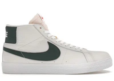 Pre-owned Nike Men's  Sb Zoom Blazer Mid Iso Sneakers In White/pro Green