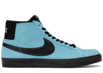 Pre-owned Nike Men's  Sb Zoom Blazer Mid Sneakers In Baltic Blue/white In Multi