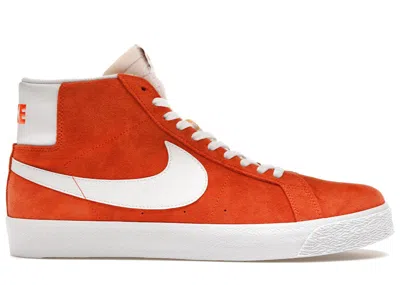 Pre-owned Nike Men's  Sb Zoom Blazer Mid Sneakers In Safety Orange/white In Multi