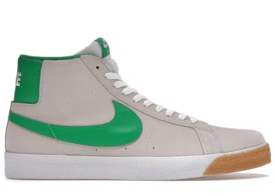 Pre-owned Nike Men's  Sb Zoom Blazer Mid Sneakers In Summit White/lucky Green