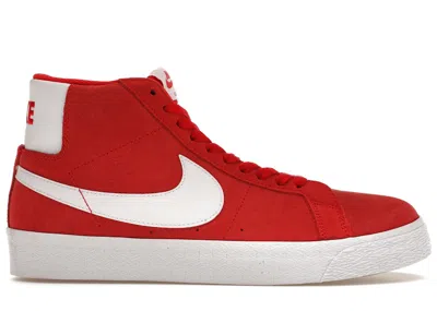 Pre-owned Nike Men's  Sb Zoom Blazer Mid Sneakers In University Red/white