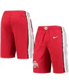 NIKE MEN'S NIKE SCARLET OHIO STATE BUCKEYES REPLICA JERSEY PERFORMANCE BASKETBALL SHORTS