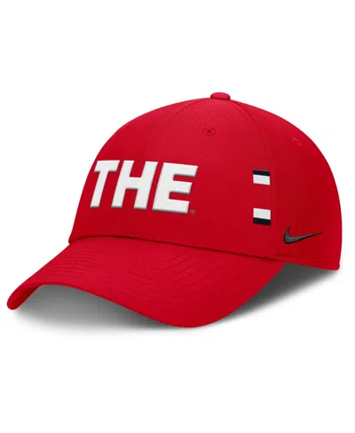 Nike Men's  Scarlet Ohio State Buckeyes The Club Dri-fit Adjustable Hat In Red