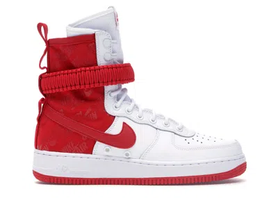 Pre-owned Nike Men's  Sf Air Force 1 High Sneakers In White/university Red
