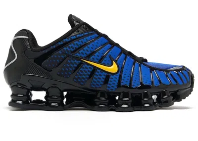 Pre-owned Nike Men's  Shox Tl Lyon Blue Sneakers In Black/varsity Maize/metallic Silver