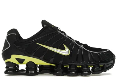 Pre-owned Nike Men's  Shox Tl Sneakers In Black/dynamic Yellow/metallic Silver In Multi