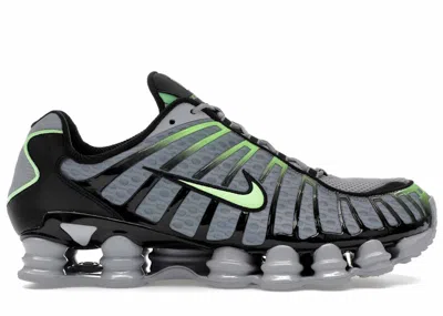 Pre-owned Nike Men's  Shox Tl Sneakers In Wolf Grey/lime Blast/black
