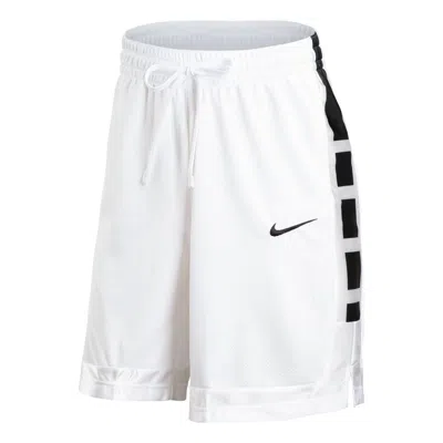 Nike Men's  Side Contrasting Colors Basketball Sports Shorts White