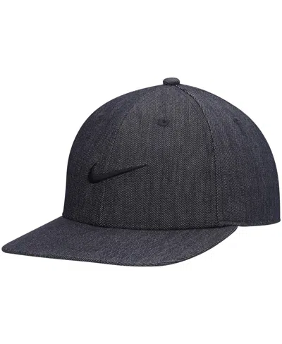 Nike Men's  Skateboard Heathered Black Faux Denim Snapback Hat