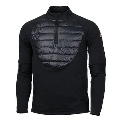 Nike Men's Academy Winter Warrior Therma-fit 1/2-zip Soccer Top In Black/anthracite
