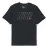 Nike Men's  Solid Color Alphabet Quick Dry Breathable Training Sports Short Sleeve Black T-shirt