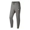 Nike Men's  Solid Color Brand Logo Alphabet Printing Lacing Knit Casual Pants/trousers Gray