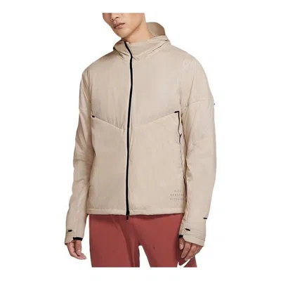 Nike Men's  Solid Color Breathable Running Training Athleisure Casual Sports Jacket Light Brown In Neutral