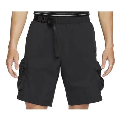 Nike Men's  Solid Color Elastic Waistband Side Pocket Shorts Black
